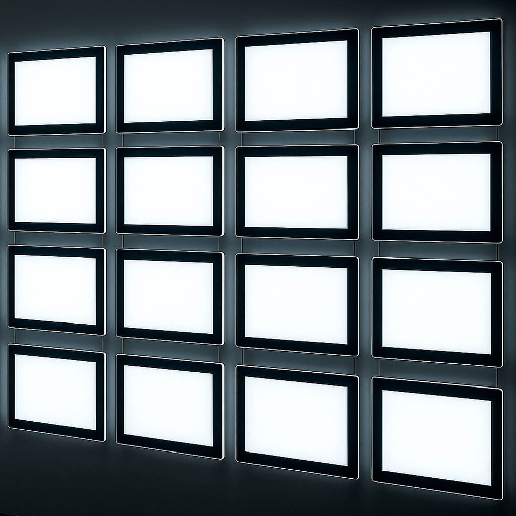 Muestario completo marcos luminososo colgantes