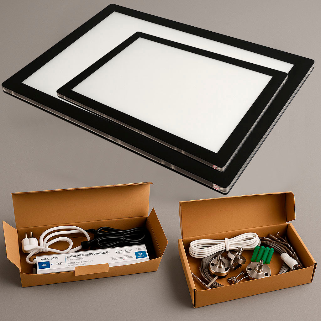 Muestario completo marcos luminososo colgantes