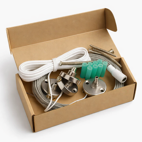 Accessories and spare parts for hanging light frames 